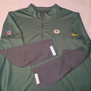 Nike Green Bay Packers Pullover, NFL Onfield Apparel, 1/4 Zip
